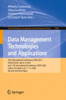 Data Management Technologies and Applications (Communications in Computer and Information Science)
 303137889X, 9783031378898