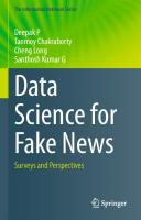 Data Science For Fake News: Surveys And Perspectives [42, 1st Edition]
 3030626954, 9783030626952, 9783030626969