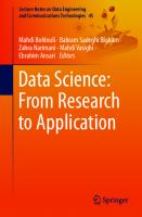 Data Science: From Research to Application (Lecture Notes on Data Engineering and Communications Technologies) [1 ed.]
 3030373088, 9783030373085