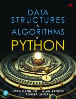 Data Structures & Algorithms in Python [1 ed.]
 013485568X, 9780134855684, 9780137916191, 9780134855912