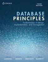 Database Principles: Fundamentals of Design, Implementation, and Management [3 ed.]
 9781473768062