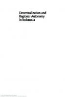 Decentralization and regional autonomy in Indonesia : implementation and challenges
 9789812308207, 9812308202