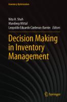 Decision Making in Inventory Management (Inventory Optimization)
 9811617287, 9789811617287