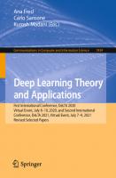 Deep Learning Theory and Applications (Communications in Computer and Information Science)
 3031373197, 9783031373190
