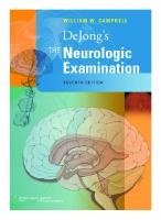 DeJong's The Neurologic Examination. [7 ed.]
 9781451109207, 1451109202, 9781451166118, 1451166117