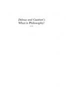 Deleuze and Guattari's What is Philosophy?: A Critical Introduction and Guide
 9780748692545