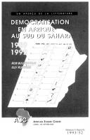 Démocratisation en Afrique au sud du Sahara (1989-1992): Un aperçu de la littérature
 9054480114, 9789054480112