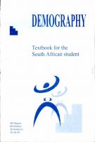 Demography: Textbook for the South African Student
 0796918805, 9780796918802