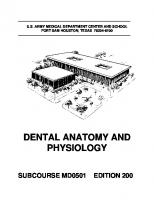 Dental Anatomy and Physiology MD0501 [200 ed.]
 2102214012