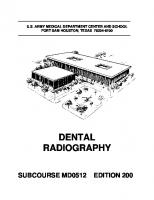 Dental Radiography MD0512 [200 ed.]
 2102214012