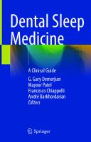 Dental Sleep Medicine: A Clinical Guide
 3031106458, 9783031106453