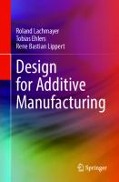 Design for Additive Manufacturing
 3662684624, 9783662684627