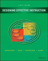 Designing Effective Instruction [8th ed.]
 9781119465935