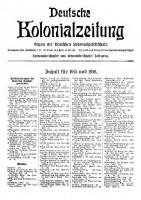 Deutsche Kolonialzeitung. Organ der Deutschen Kolonialgesellschaft [33]