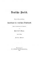 Deutsche Poetik: Band 3 [2. Aufl. Reprint 2020]
 9783112377048, 9783112377031