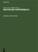 Deutsches Wörterbuch: Lieferung 4 Winter –Twairg [Unveränd. Nachdr. der Ausg. Leipzig. Reprint 2022 ed.]
 9783112642221
