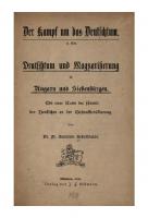 Deutschtum und Magyarisierung in Ungarn und Siebenbürgen
