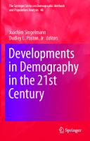 Developments in Demography in the 21st Century (The Springer Series on Demographic Methods and Population Analysis, 48)
 3030264912, 9783030264918