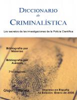 Diccionario De Criminalistica