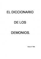 Diccionario De Los Demonios