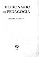 Diccionario de pedagogía
 9688605828