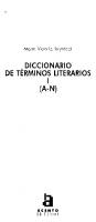 Diccionario De Terminos Literarios Tomo 1 (a