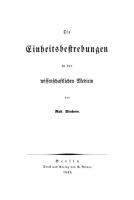 Die Einheitsbestrebungen in der wissenschaftlichen Medicin [Reprint 2018 ed.]
 9783111505695, 9783111138824