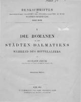 Die Romanen in den Städten Dalmatiens während des Mittelalters [2]