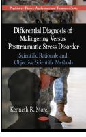 Differential Diagnosis of Malingering Versus Posttraumatic Stress Disorder [1 ed.]
 9781616684549, 9781616681449