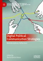 Digital Political Communication Strategies: Multidisciplinary Reflections (The Palgrave Macmillan Series in International Political Communication)
 3030815676, 9783030815677