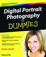 Digital Portrait Photography for Dummies
 3175723993, 9780470527634, 0470527633