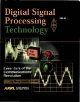 Digital Signal Processing Technology: Essentials of the Communications Revolution
 0872598195, 9780872598195