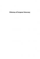 Dilemmas of European Democracy: New Perspectives on Democratic Politics in the European Union
 9781399511957