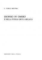 Dioniso in Omero e nella poesia greca arcaica