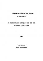 Direito e justiça no Brasil Colonial: o Tribunal da Relação do Rio de Janeiro, 1751-1808
 8571474249, 9788571474246