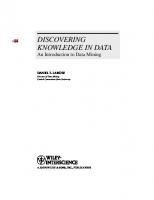 Discovering Knowledge in Data: An Introduction to Data Mining
 9786468600, 3175723993, 0471666572, 9780471666578