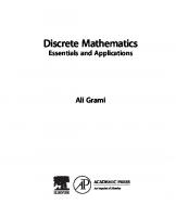 Discrete Mathematics: Essentials and Applications [1 ed.]
 9780128206560