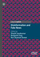 Disinformation And Fake News [1st Edition]
 9811558752, 9789811558757, 9789811558764