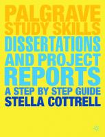 Dissertations and Project Reports: A Step by Step Guide
 9781137364265
