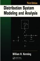 Distribution System Modeling and Analysis, Third Edition [3rd ed.,Revised]
 978-1-4398-5647-5, 1439856478