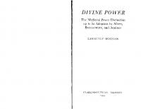 Divine Power: The Medieval Power Distinction up to its Adoption by Albert, Bonaventure, and Aquinas
 019826755X, 9780198267553