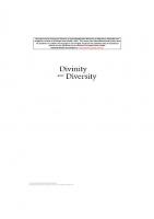 Divinity and diversity : a Hindu revitalization movement in Malaysia
 9788791114403, 8791114403, 9788791114892, 8791114896, 9789812307408, 9812307400, 9789812307460, 981230746X