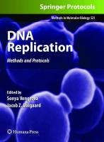 DNA Replication: Methods and Protocols (Methods in Molecular Biology, 521)
 1603278141, 9781603278140