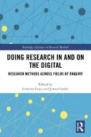 Doing Research in and on the Digital: Research Methods Across Fields of Inquiry
 1138673919, 9781138673915