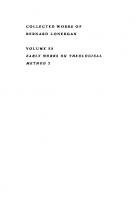 Early Works on Theological Method 2: Volume 23 [Volume 23 ed.]
 9781442665378