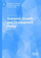 Economic Growth and Development Policy [1st ed.]
 9783030431808, 9783030431815