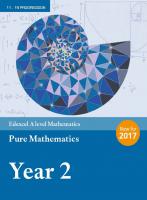 Edexcel A level Mathematics Pure Mathematics Year 2  (A level Maths and Further Maths 2017) [1 ed.]
 1292183403, 9781292183404