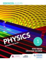Edexcel A level physics. Year 1, Student book
 9781471807527, 1471807525