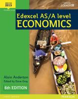 Edexcel AS/A Level Economics Student book + Active Book (Edexcel GCE Economics 2015) [1 ed.]
 1447990552, 9781447990550