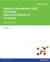Edexcel IGCSE Chemistry (Student Book) (Edexcel International GCSE)
 0435966898, 9780435966898